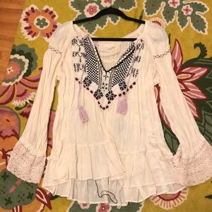 Odd Molly Sz 3 Peasant Blouse Tunic